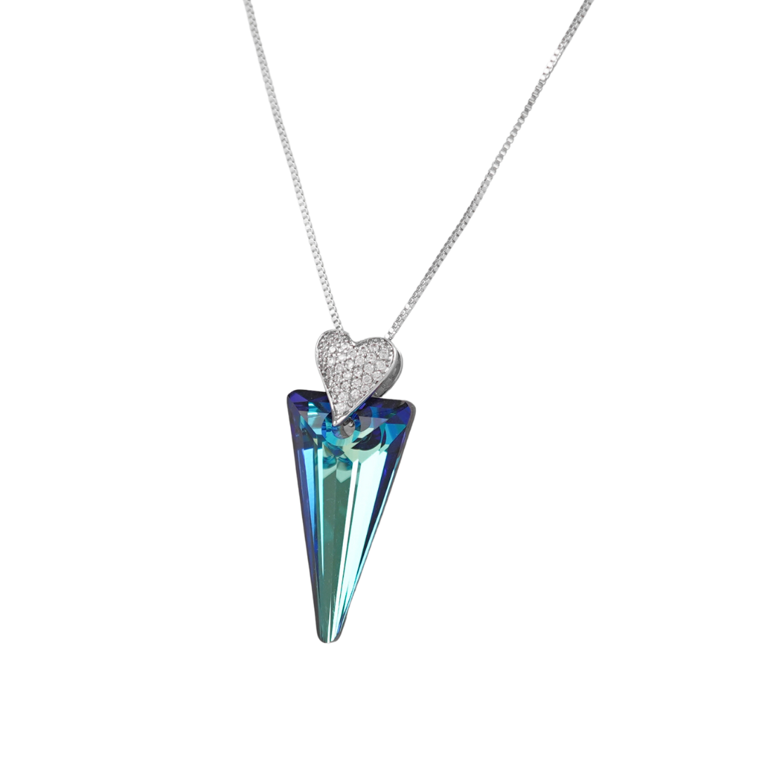 The Princess Swarovski Crystals Triangle Unique Necklace