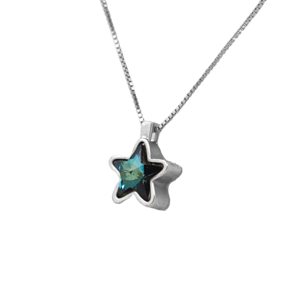The Tiny Cute Swarovski crystal Sky Star Platinum plated necklace
