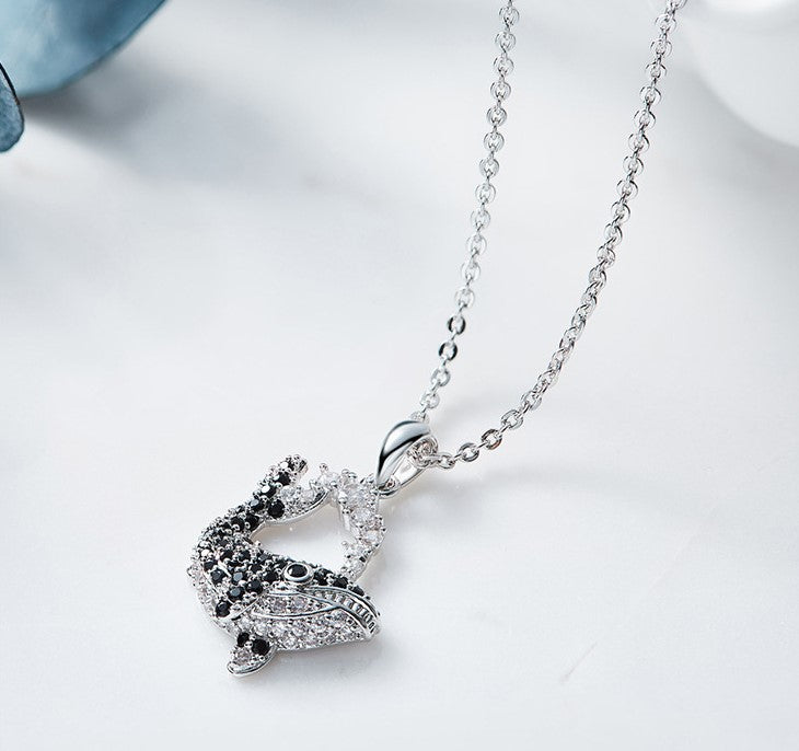 The black diamond whale necklace - CDE Jewelry Egypt