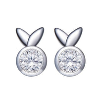 Sterling silver cute bunny crystals earring - CDE Jewelry Egypt