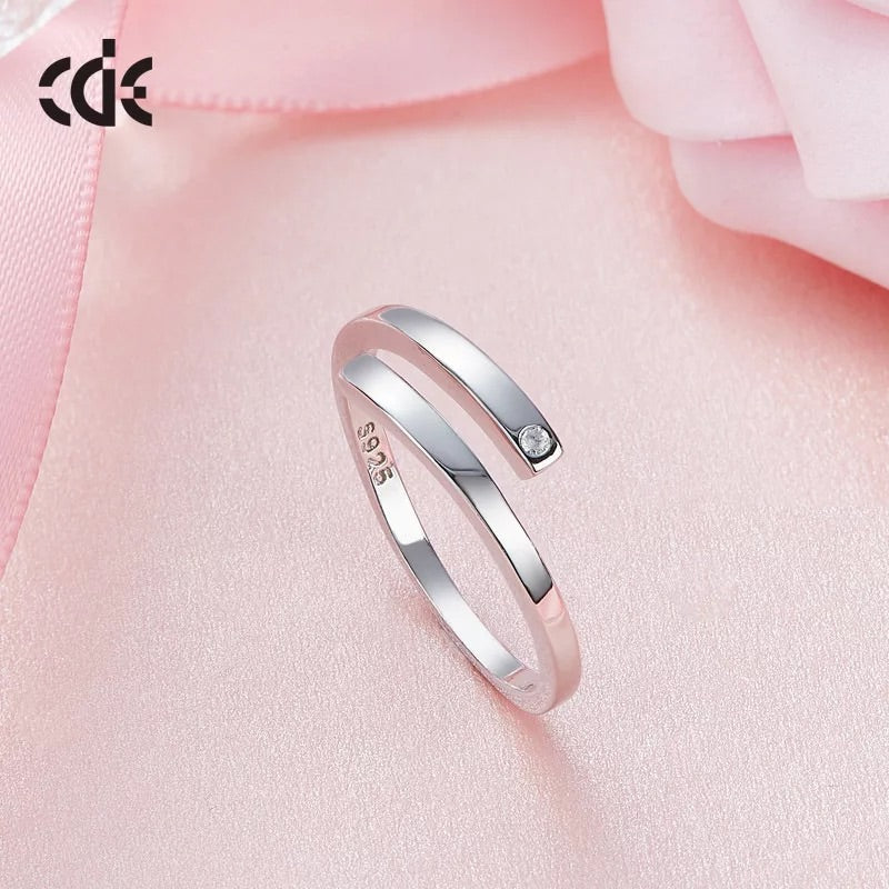 Sterling silver stylish twin set ring - CDE Jewelry Egypt