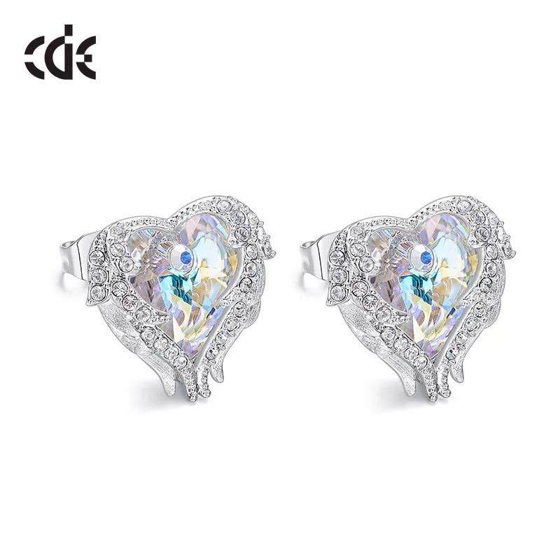 The cute little sapphire / amethyst hearts earring - CDE Jewelry Egypt
