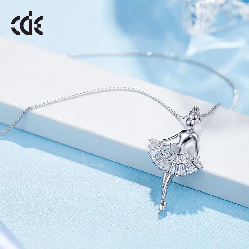 Sterling silver cute dancing ballerina necklace - CDE Jewelry Egypt