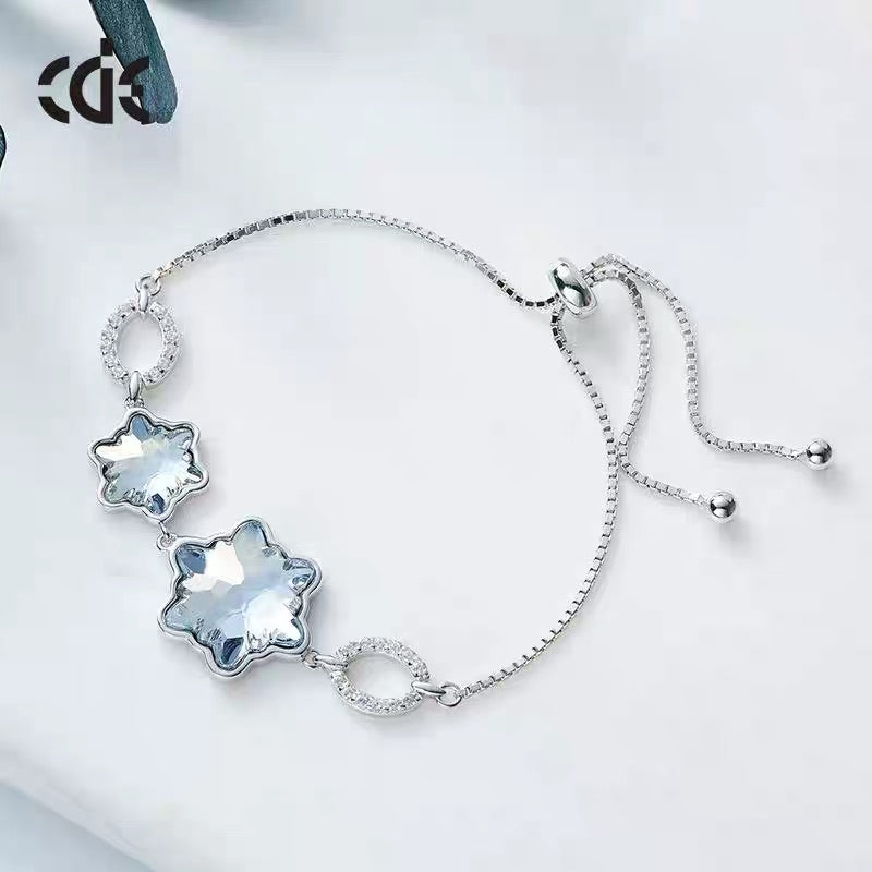 Moonlight snowflake Swarovski crystal bracelet - CDE Jewelry Egypt