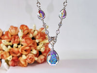 White AB Swarovski Crystal Queen unique necklace