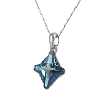 The multicolor effect Swarovski crystal unique shape necklace