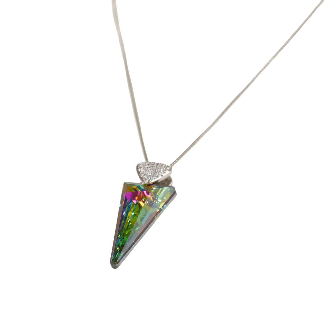 The Princess Swarovski Crystals Triangle Unique Necklace