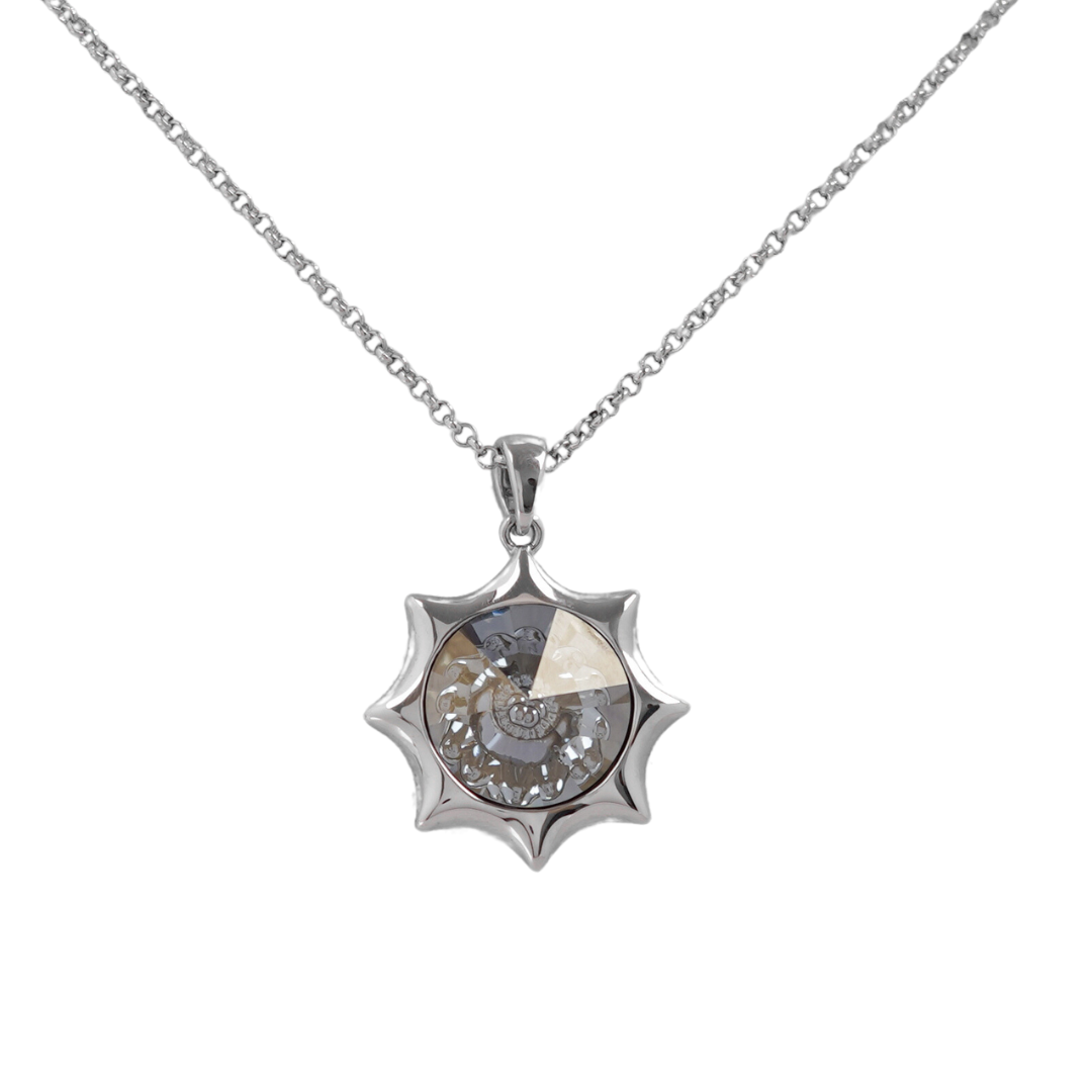 The Endless Sun Star Swarovski crystal platinum plated necklace