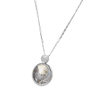 The endless Sparkling Swarovski rounded crystal platinum plated necklace