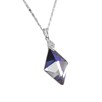 The only special edition Swarovski crystal Dimond shape platinum plates necklace