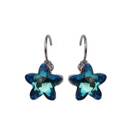 Fancy Swarovski Sapphire Star hocks earrings