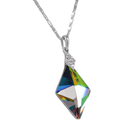 The only special edition Swarovski crystal Dimond shape platinum plates necklace