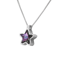 The Tiny Cute Swarovski crystal Sky Star Platinum plated necklace