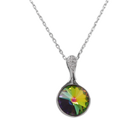 The Dropped fancy Swarovski crystal platinum plated necklace