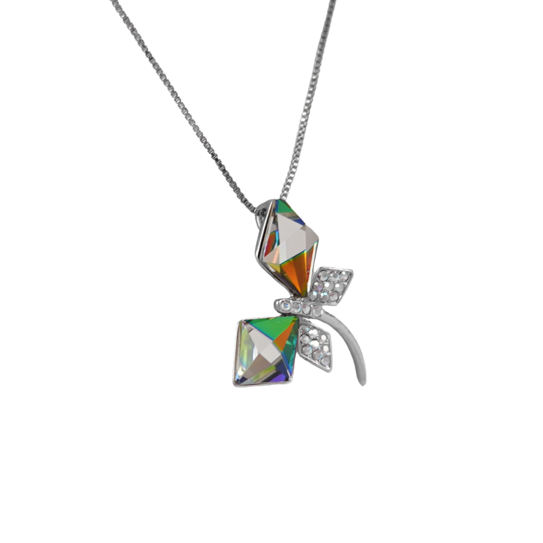 The Unique sophsicated Butterfly Swarovski Crystal platinum plated necklace