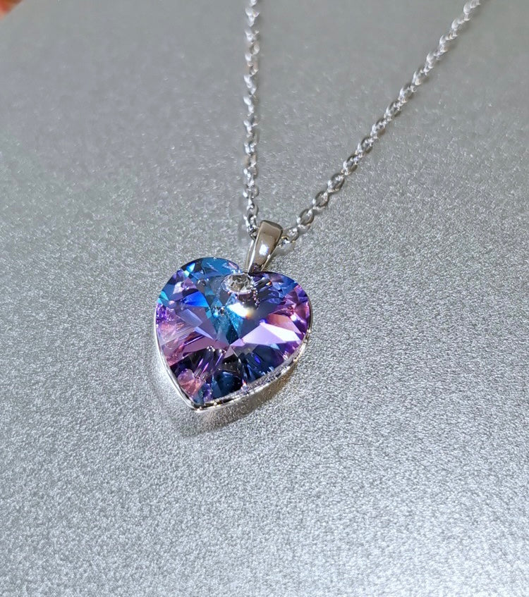 The pure Swarovski crystal heart necklace