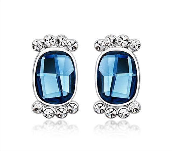 The blue crystal cinderella earring - CDE Jewelry Egypt