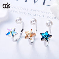 The cute sapphire star with a pearl ring - CDE Jewelry Egypt