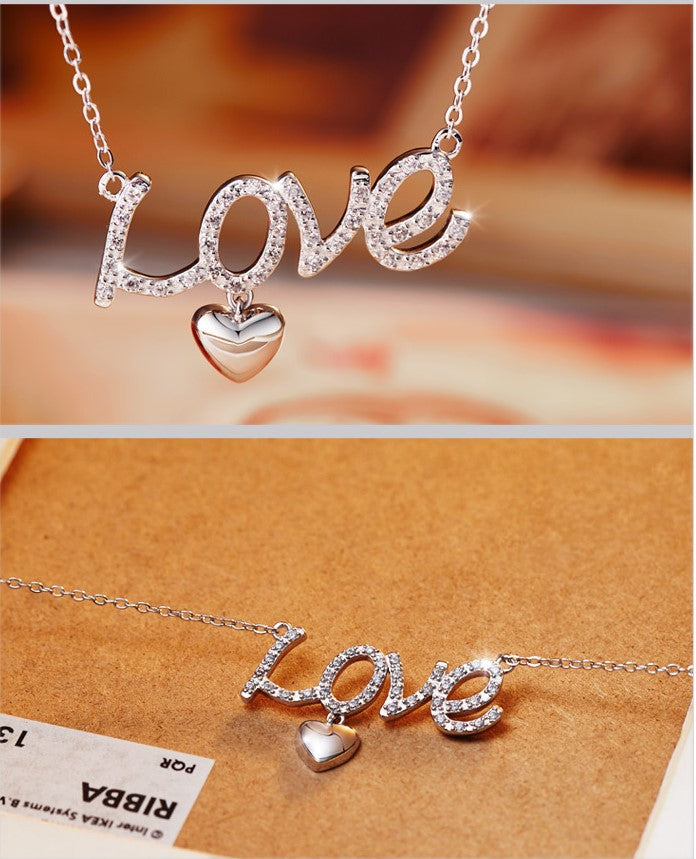 Sterling silver LOVE letters necklace - CDE Jewelry Egypt