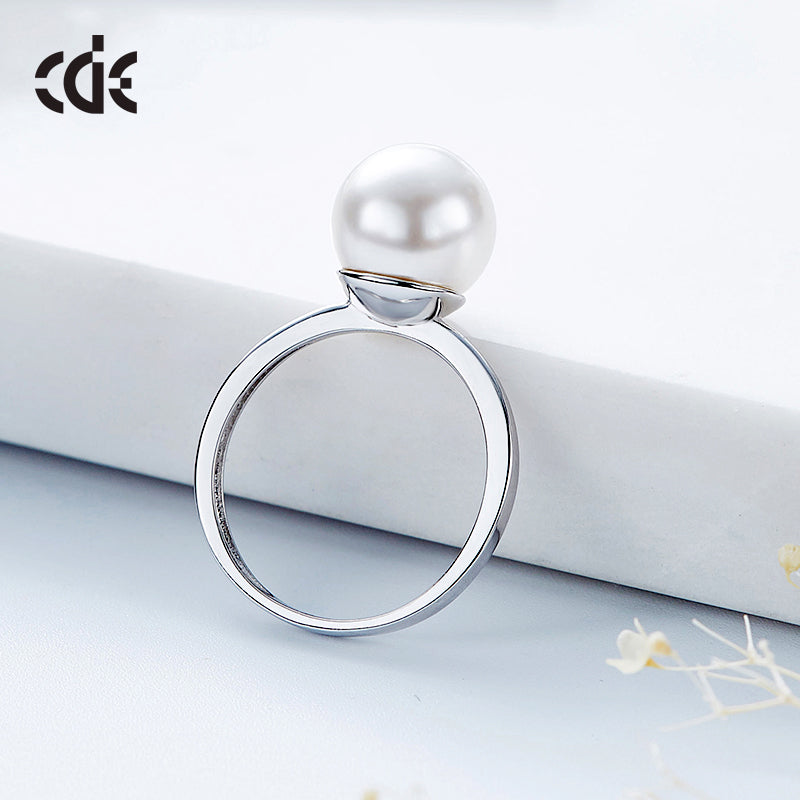 Sterling silver elegant white pearl ring - CDE Jewelry Egypt