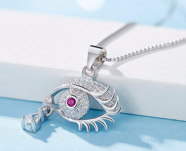 Sterling silver crying eye necklace - CDE Jewelry Egypt