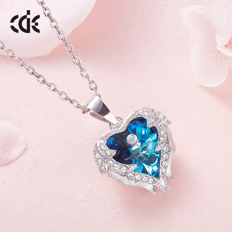 Sterling silver heart of the ocean sapphire necklace - CDE Jewelry Egypt