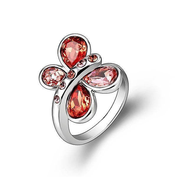 The rose crystal butterfly ring - CDE Jewelry Egypt
