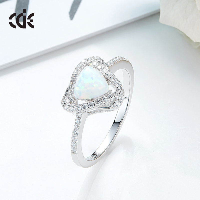 Sterling silver fancy blue / white opal ring - CDE Jewelry Egypt