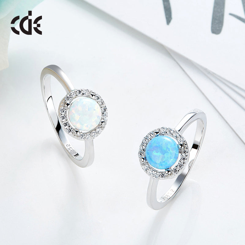 Sterling silver fancy blue opal ring - CDE Jewelry Egypt