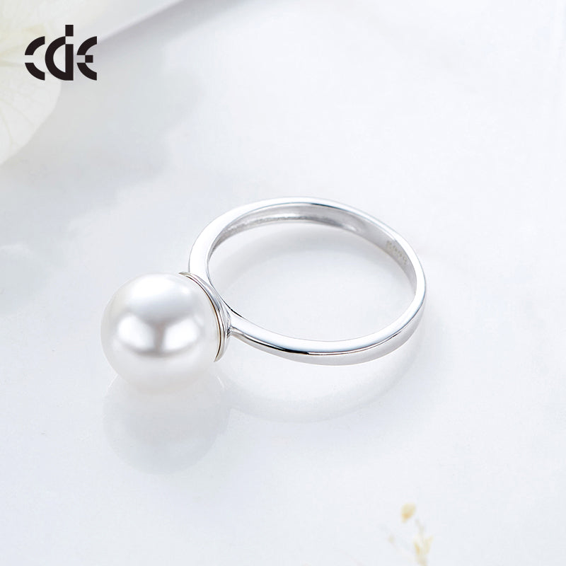 Sterling silver elegant white pearl ring - CDE Jewelry Egypt