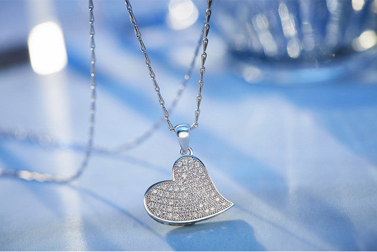 Sterling silver sleepy heart necklace - CDE Jewelry Egypt