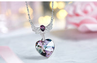 The amethyst cute heart shaped necklace - CDE Jewelry Egypt