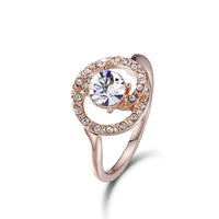 The golden little white crystal ring - CDE Jewelry Egypt