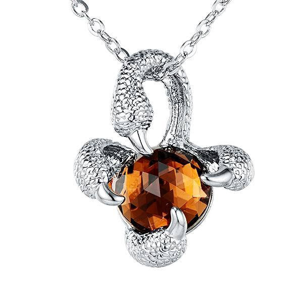 The shy citrine eagle necklace - CDE Jewelry Egypt