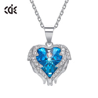 Sterling silver heart of the ocean sapphire necklace - CDE Jewelry Egypt
