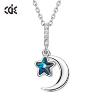 The moon and star sapphire necklace - CDE Jewelry Egypt