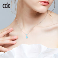 CDE S925 Sterling silver Opal women's necklace - CDE Jewelry Egypt