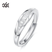Sterling silver stylish small crystals ring - CDE Jewelry Egypt
