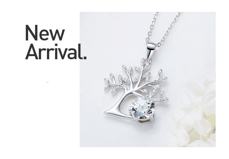 Sterling silver white crystal tree - CDE Jewelry Egypt