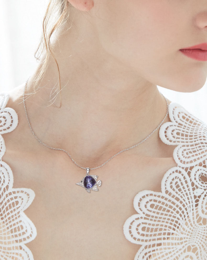 The fantasy amethyst fish necklace - CDE Jewelry Egypt