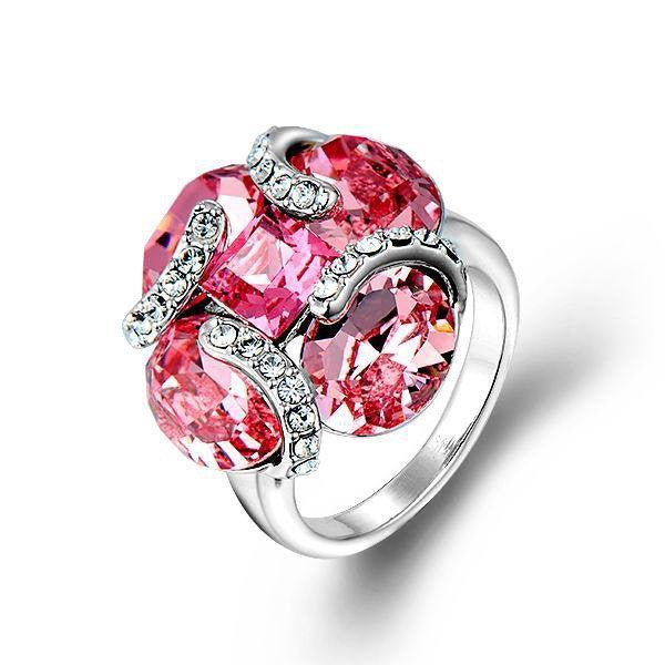 The amazing rose crystal ring - CDE Jewelry Egypt