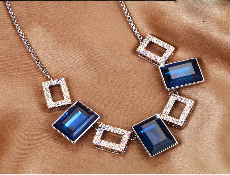 The majestic squares sapphire collier - CDE Jewelry Egypt