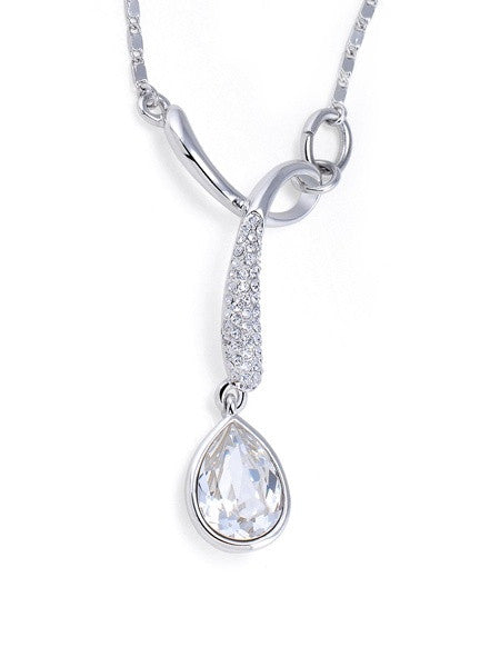The dangling white crystal necklace - CDE Jewelry Egypt
