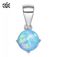Sterling silver white opal stone necklace - CDE Jewelry Egypt