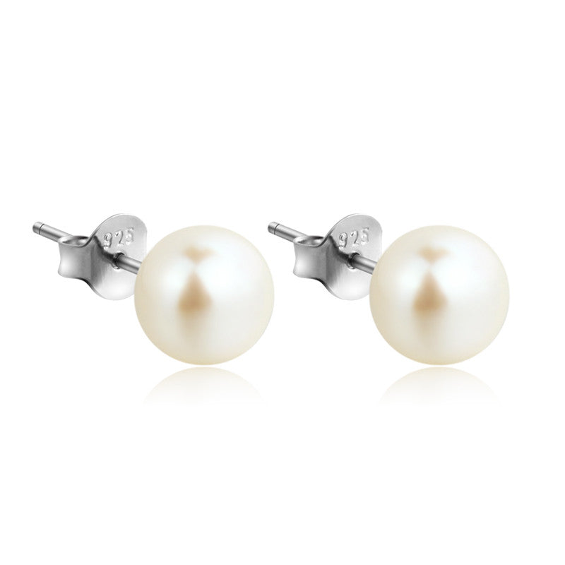 Sterling silver cute simple pearl earring - CDE Jewelry Egypt