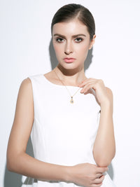 The white crystal gold necklace - CDE Jewelry Egypt