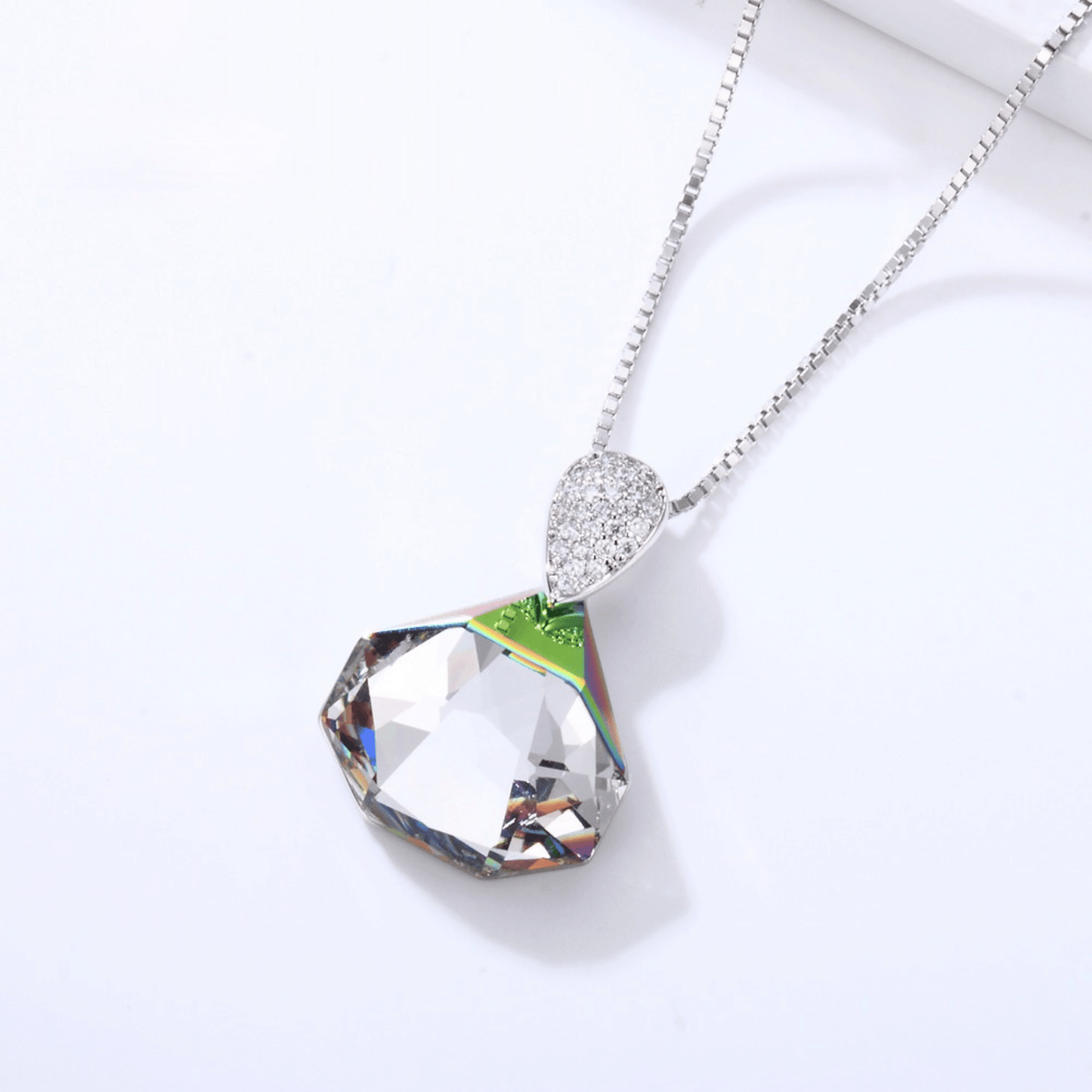 Princess Diamond Shape Swarovski Crystal Necklace