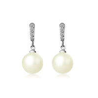Sterling silver elegant dangling freshwater pearl earring - CDE Jewelry Egypt
