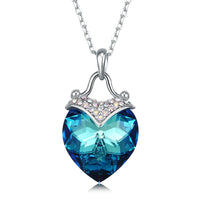 The hanged sapphire heart necklace - CDE Jewelry Egypt