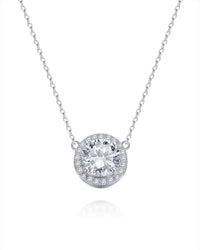 Sterling silver rounded zirconia necklace - CDE Jewelry Egypt
